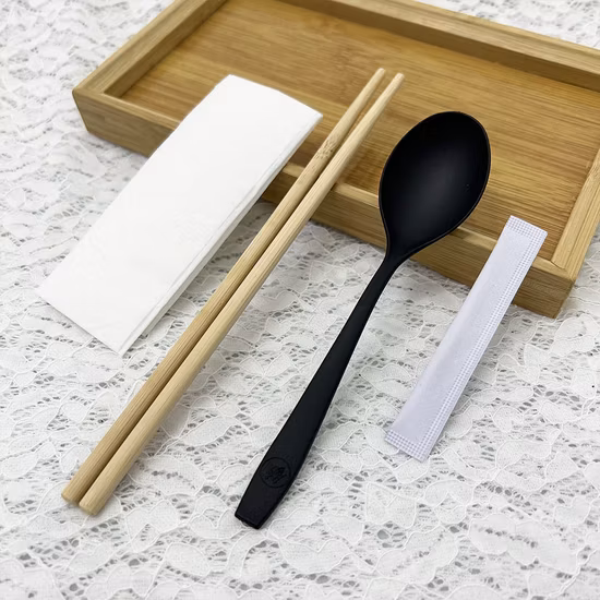 Film de papier Kraft jetables, ensemble de baguettes, cuillère, cure-dents en papier de soie, vente en gros, personnalisé